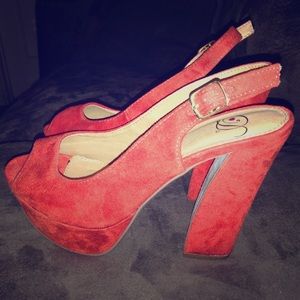 Women's sling back platforms